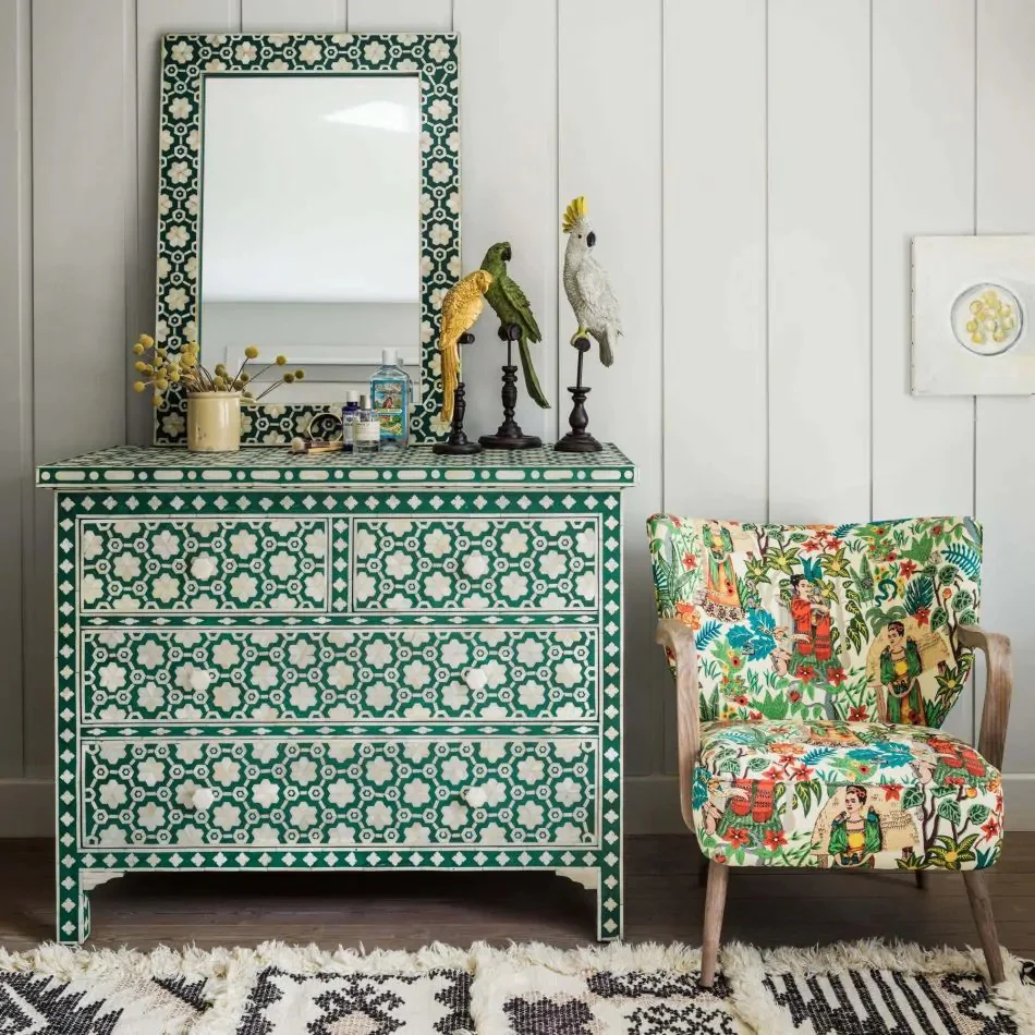 Green Inlay Cabinet